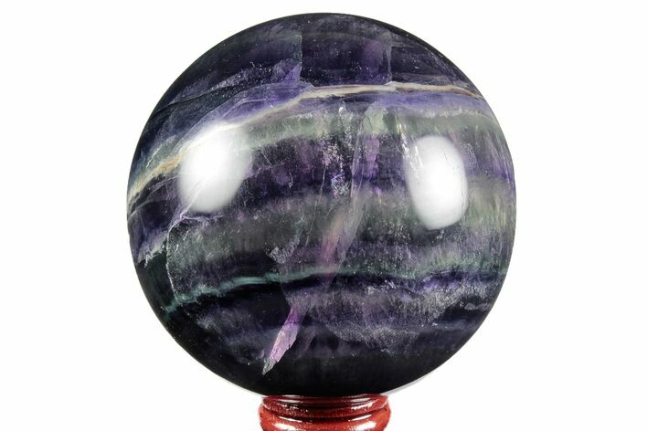 Colorful, Banded Fluorite Sphere - China #190803